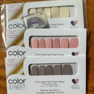 Color Street Nail Polish Strips - Shape Shifter, Amazing Greige & Himalayan Salt